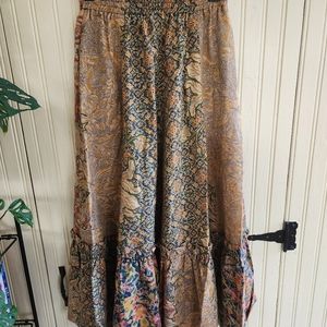 Vintage Cottagecore Prairie Patchwork Ruffle Skirt